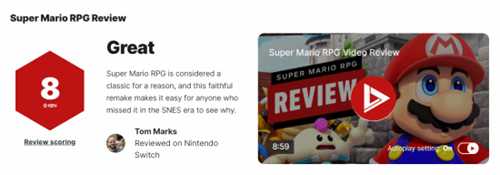 《超级马里奥RPG重制版》IGN8分：经典永远是经典